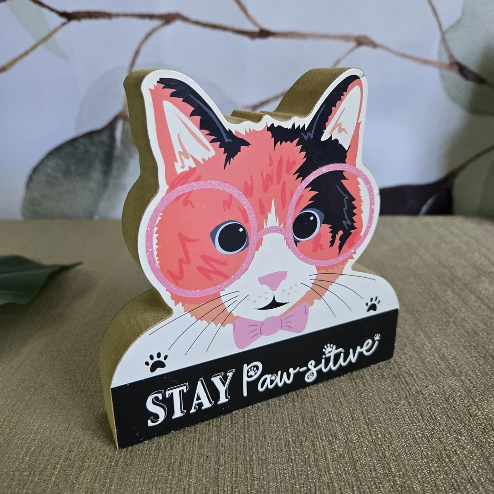 Charming & Motivational Cat Decor 2-pc Set - Picture 3 of 11